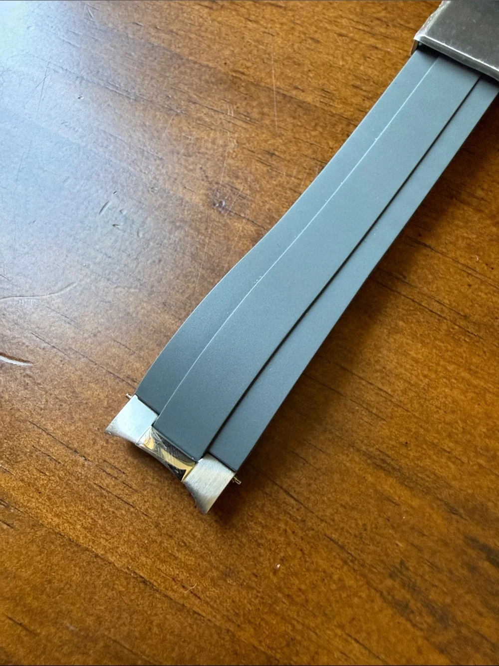 Rubber strap for Seiko Alpinist with solid stainless end links and spring bars